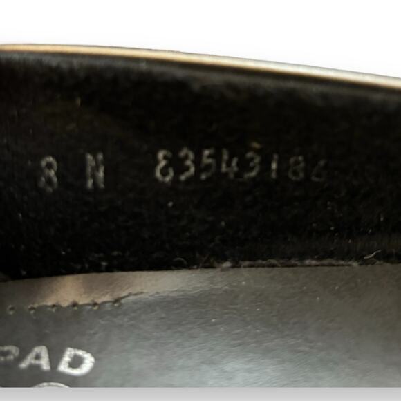 SAS Coco Slip On Loafers Womens 8N NARROW Pewter Metallic Black Patent Cap Toe - Picture 8 of 8